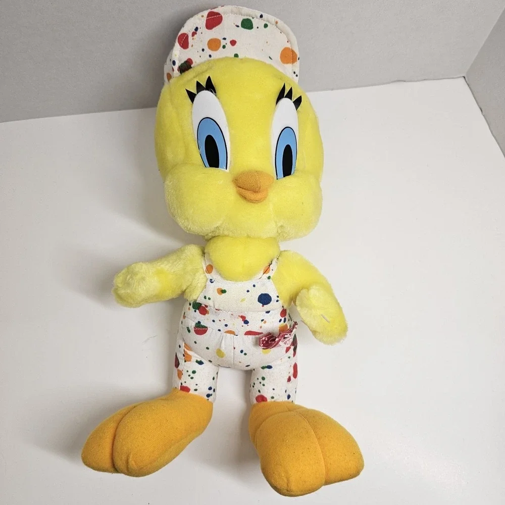 Looney Tunes Tweety Bird Painter Paint Plush Vintage 1998‎